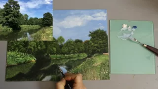 BASIC OIL PAINTING BEGINNING DRAWING LESSON (LANDSCAPE STUDY